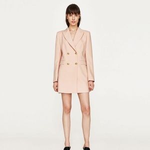 Zara blazer dress pale pink